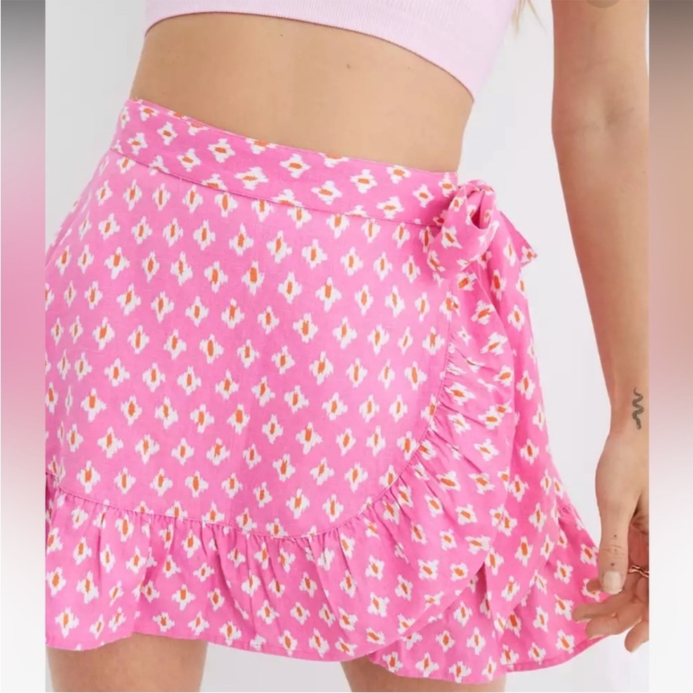 Wrap mini skirt
